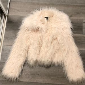 Forever 21 faux fur beige jacket